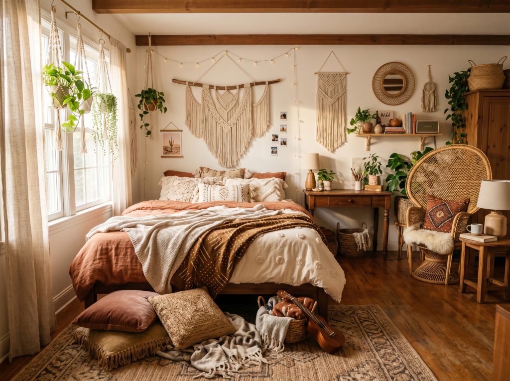 A Bohemian-Inspired and Creative Teen Bedroom