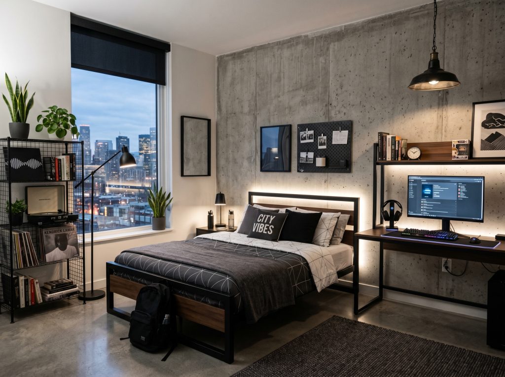 A Modern, Urban-Inspired Bedroom