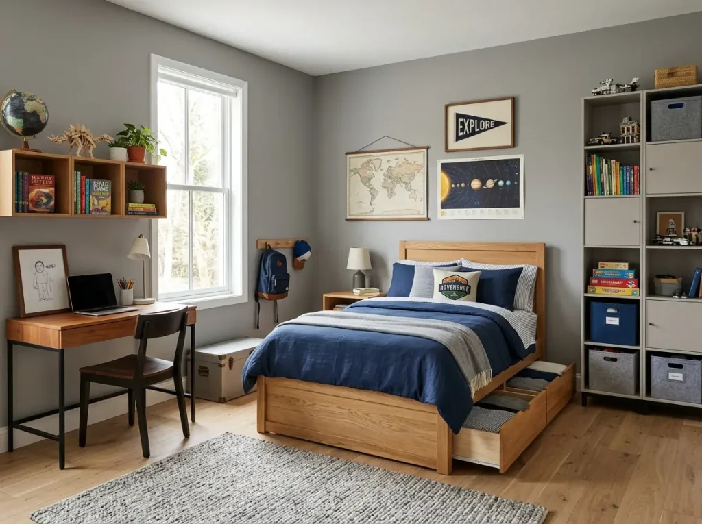 Modern Kids Bedroom Design With Neutral Colors